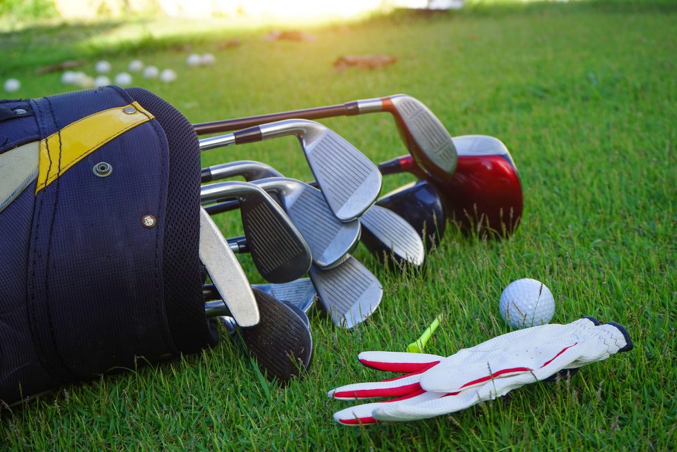 A set of golf clubs